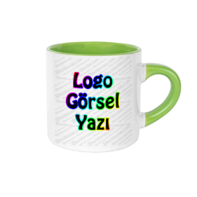 Toptan İçi ve Kulpu Yeşil Americano Fincanı Baskı