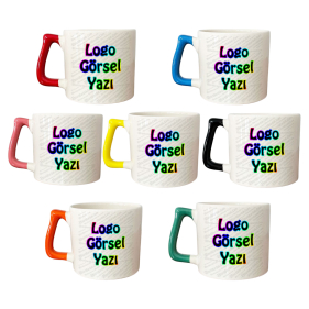 Toptan Kulpu Renkli Nescafe Fincanı Baskı