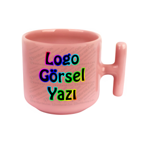 Toptan Pembe T Kulplu Nescafe Fincanı Baskı