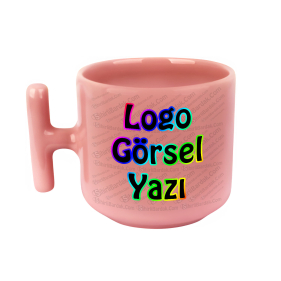 Toptan Pembe T Kulplu Nescafe Fincanı Baskı