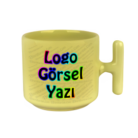 Toptan Sarı T Kulplu Nescafe Fincanı Baskı