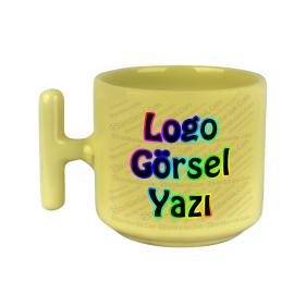 Toptan Sarı T Kulplu Nescafe Fincanı Baskı