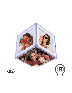 360 Derece Dönen Led Işıklı Küp Çerçeve