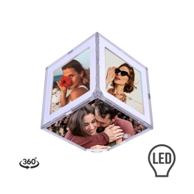 360 Derece Dönen Led Işıklı Küp Çerçeve 360 Derece Dönen Led Işıklı Küp Çerçeve