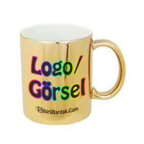 Kişiye Özel Altın Yaldızlı Kupa Bardak Baskı Kişiye Özel Altın Yaldızlı Kupa Bardak Baskı