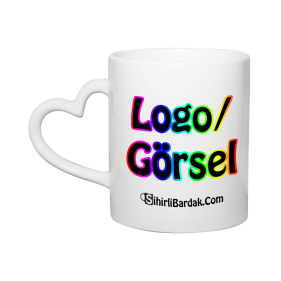 Kişiye Özel Kalp Kulplu Kupa Bardak Baskı Kişiye Özel Kalp Kulplu Kupa Bardak Baskı