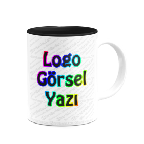 Toptan İçi Siyah Kupa Bardak Baskı