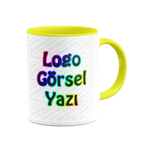 Toptan İçi ve Kulpu Sarı Kupa Bardak Baskı Toptan İçi ve Kulpu Sarı Kupa Bardak Baskı