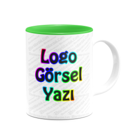 Toptan İçi Yeşil Kupa Bardak Baskı