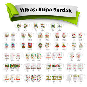Yılbaşı Kupa Bardak Baskı Yılbaşı Kupa Bardak Baskı